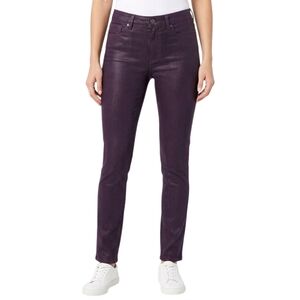 Spanx The‎ Slim-X Skinny Jeans in Coated Aubergine Wax Burgundy